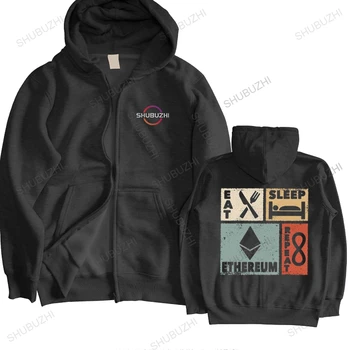 Vintage Tasarım Ethereum Erkek Pamuk kapüşonlu ceket Blockchain Kripto Cryptocurrency hoodie kazak Moda hoody Giyim